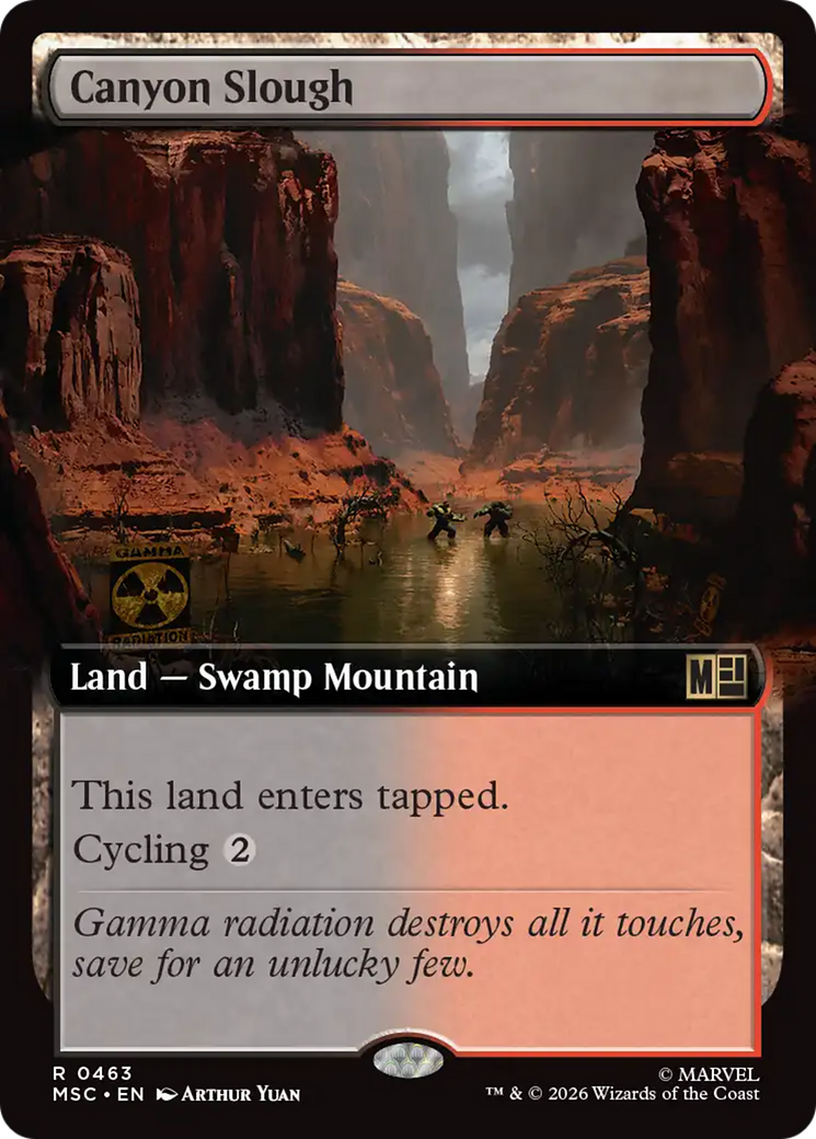 Canyon Slough (Extended Art) [Marvel Super Heroes Commander] | Cards and Coasters CA