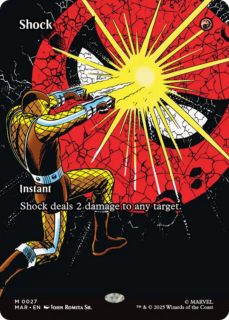 Shock (Borderless) [Marvel's Spider-Man: Eternal-Legal] | Cards and Coasters CA