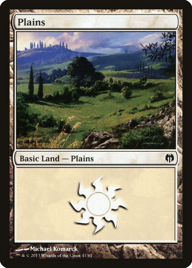 Plains (41) [Duel Decks: Heroes vs. Monsters] | Cards and Coasters CA