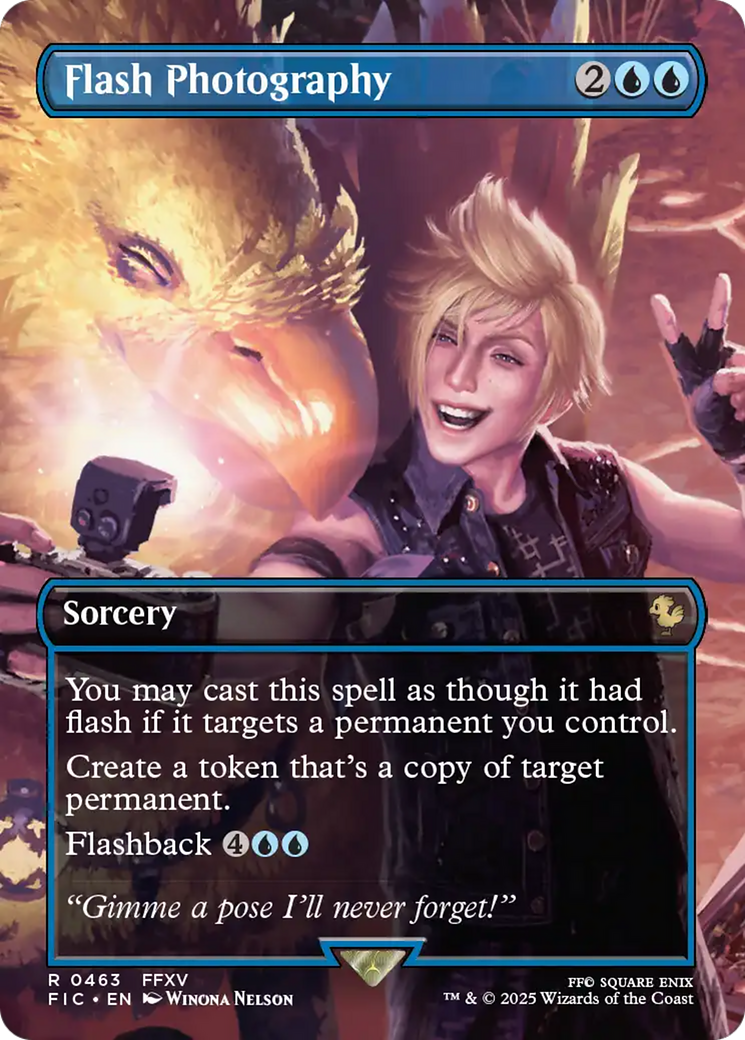 Flash Photography (Borderless) [FINAL FANTASY Commander] | Cards and Coasters CA