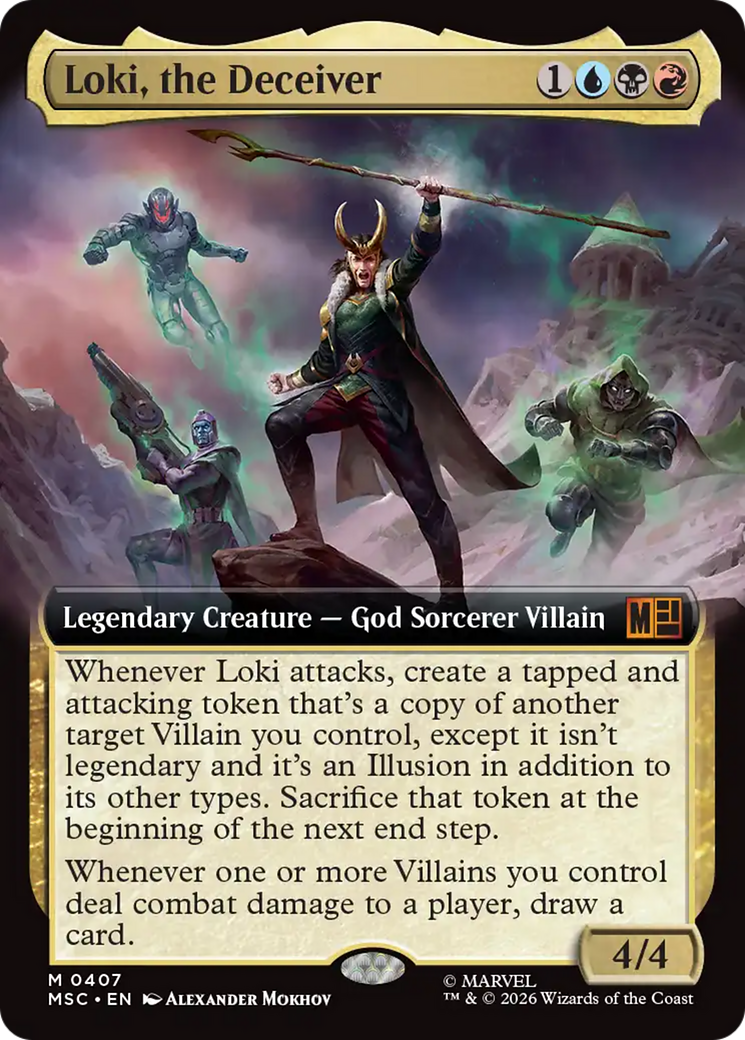 Loki, the Deceiver (Extended Art) [Marvel Super Heroes Commander] | Cards and Coasters CA