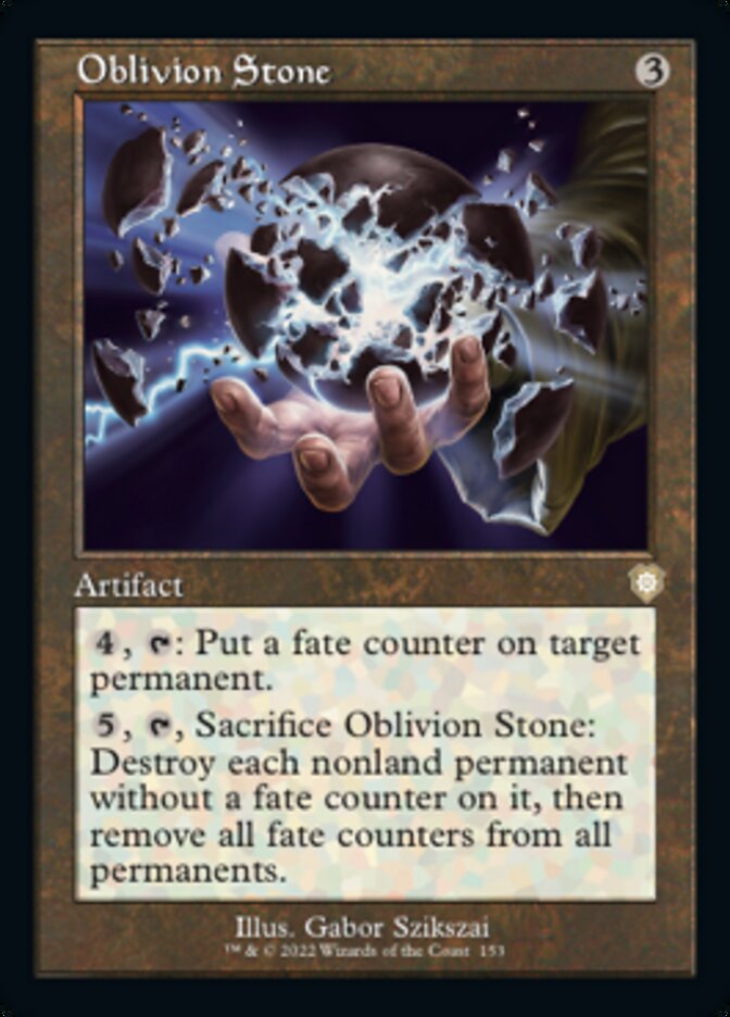 Oblivion Stone (Retro) [The Brothers' War Commander] | Cards and Coasters CA