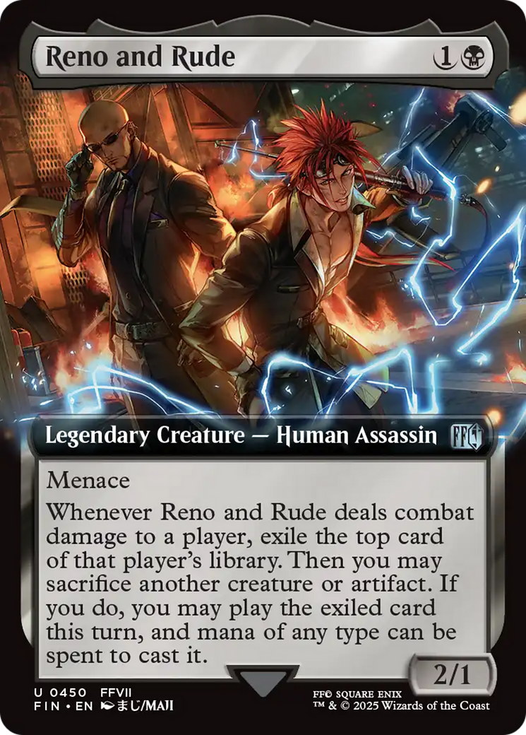 Reno and Rude (Extended Art) [FINAL FANTASY] | Cards and Coasters CA