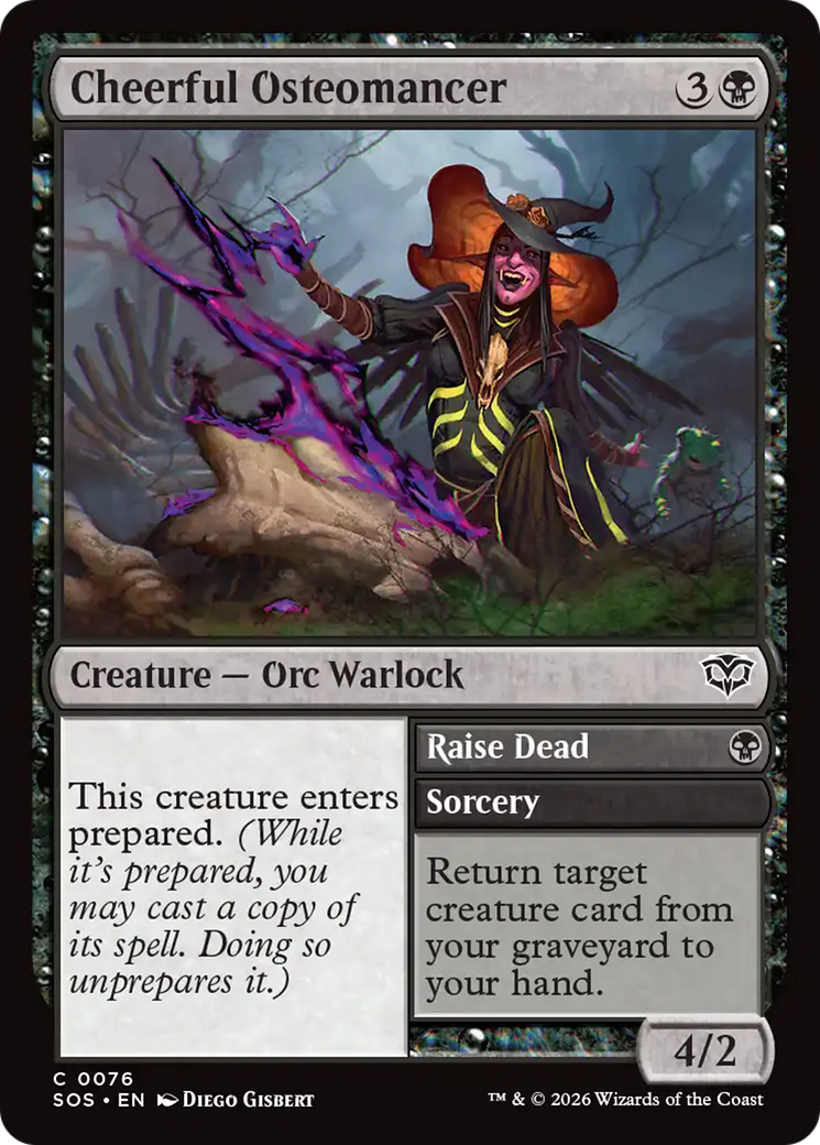 Cheerful Osteomancer [Secrets of Strixhaven] | Cards and Coasters CA