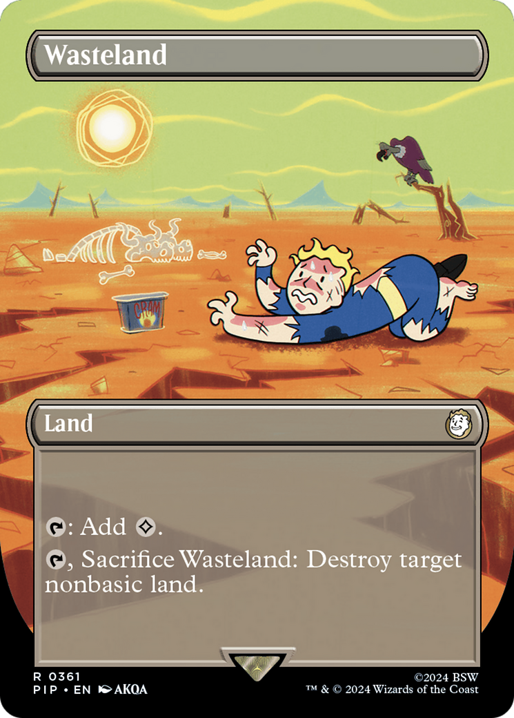 Wasteland (Borderless) [Fallout] | Cards and Coasters CA