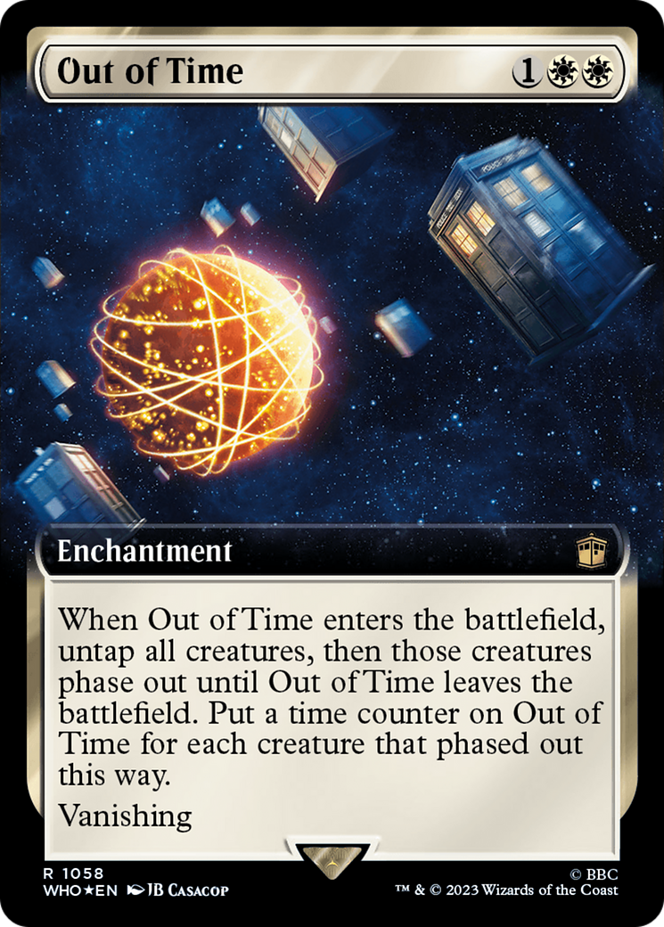 Out of Time (Extended Art) (Surge Foil) [Doctor Who] | Cards and Coasters CA