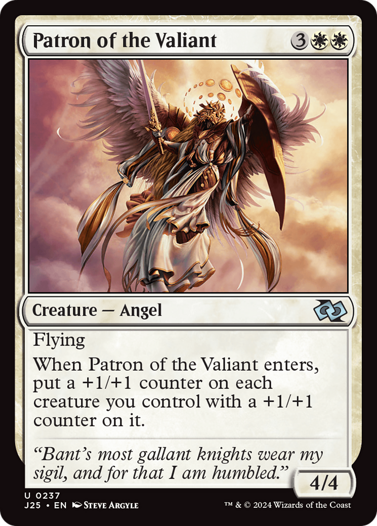 Patron of the Valiant [Foundations Jumpstart] | Cards and Coasters CA