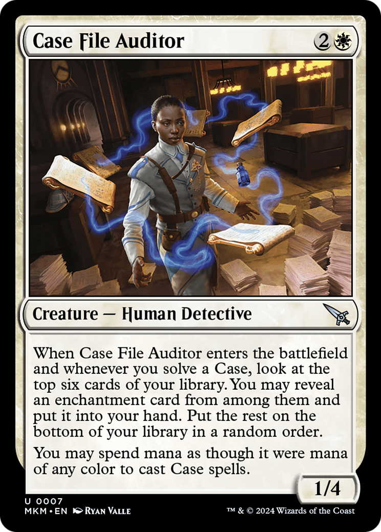 Case File Auditor (Blue) [Murders at Karlov Manor] | Cards and Coasters CA