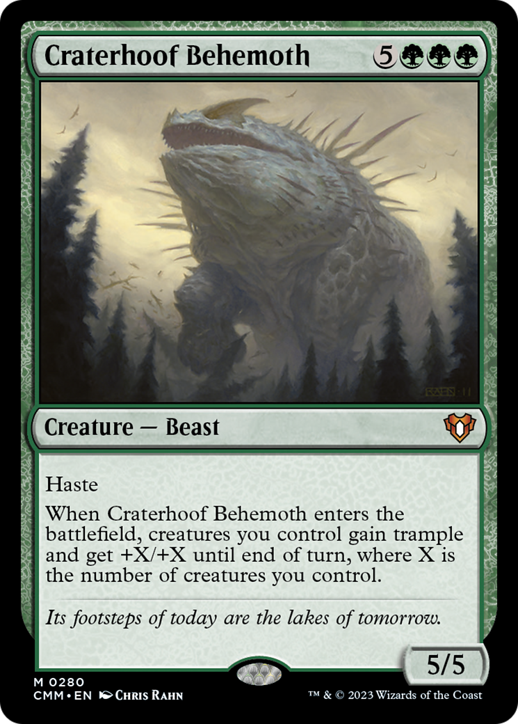 Craterhoof Behemoth [Commander Masters] | Cards and Coasters CA