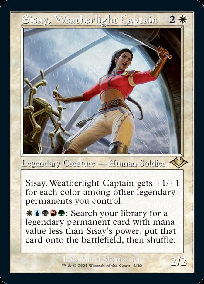 Sisay, Weatherlight Captain (Retro Foil Etched) [Modern Horizons] | Cards and Coasters CA