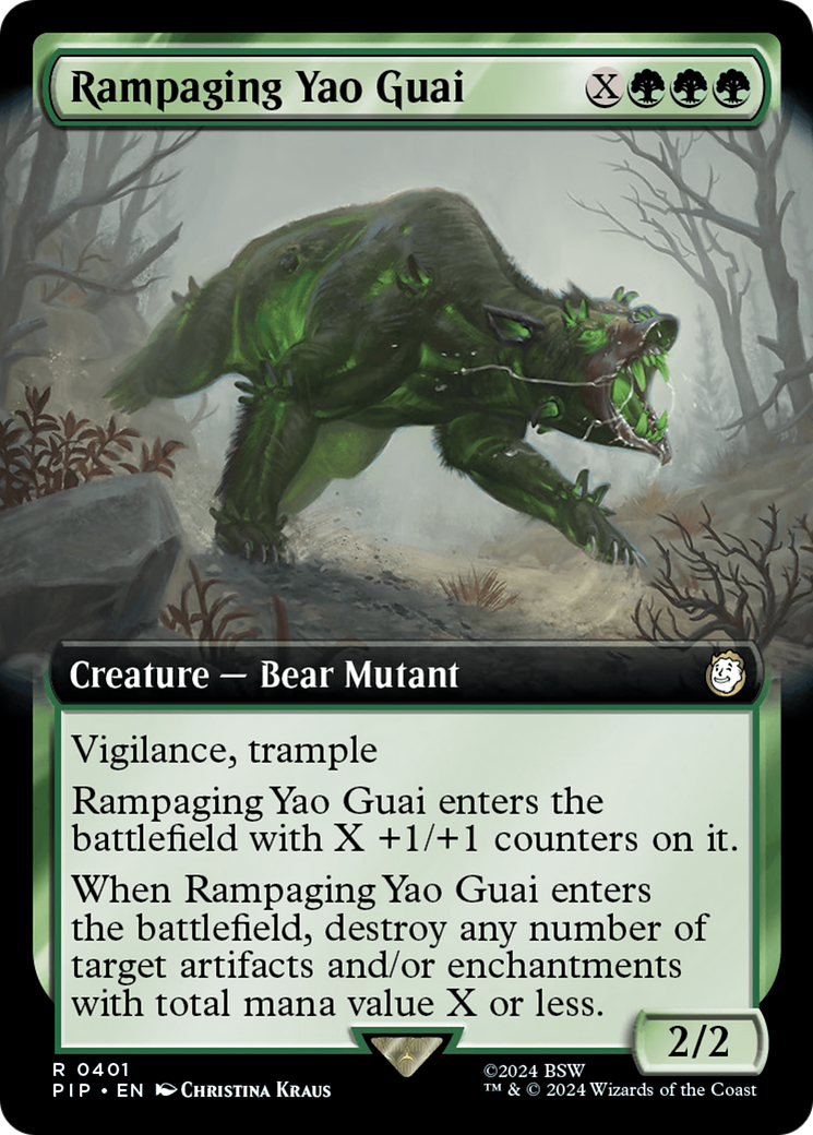 Rampaging Yao Guai (Extended Art) [Fallout] | Cards and Coasters CA