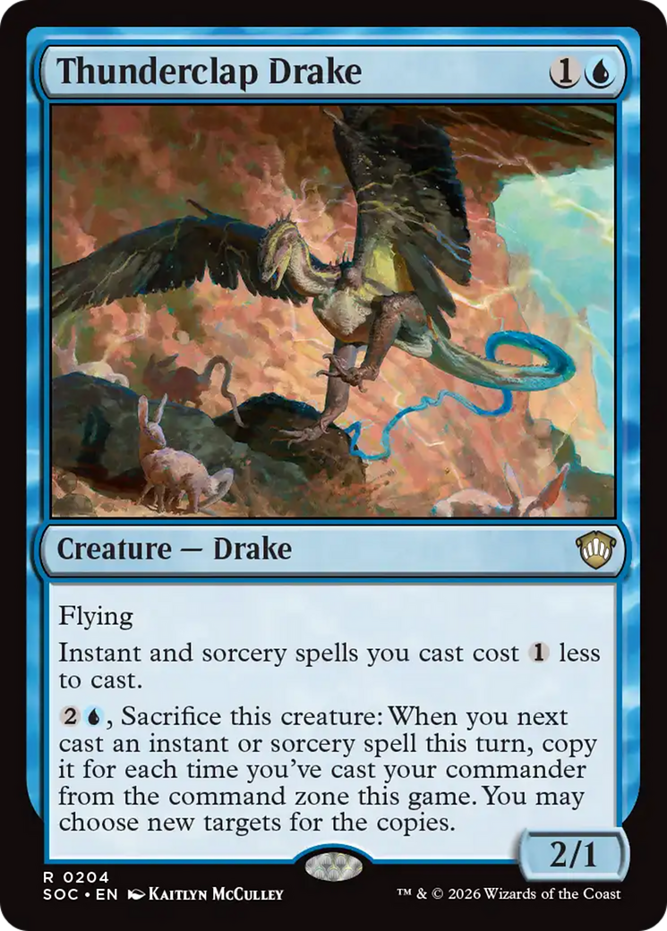 Thunderclap Drake [Secrets of Strixhaven Commander] | Cards and Coasters CA