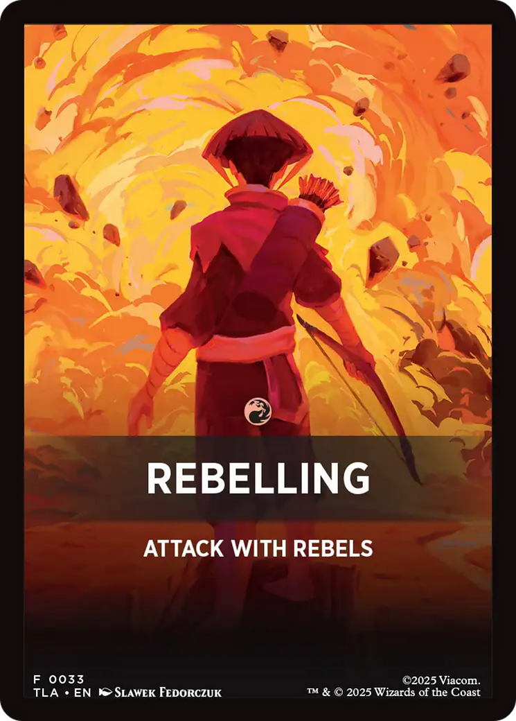Rebelling Theme Card [Avatar: The Last Airbender Tokens] | Cards and Coasters CA