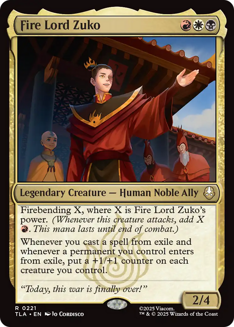 Fire Lord Zuko [Avatar: The Last Airbender] | Cards and Coasters CA