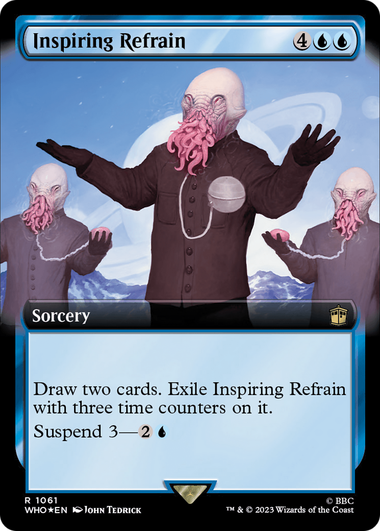 Inspiring Refrain (Extended Art) (Surge Foil) [Doctor Who] | Cards and Coasters CA