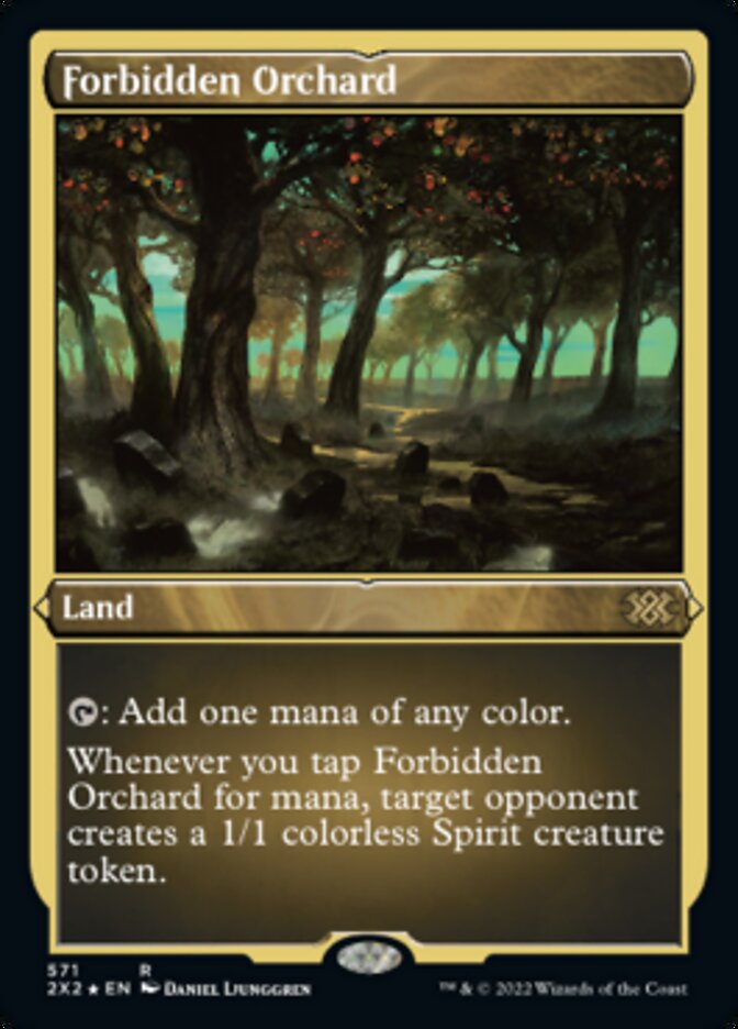Forbidden Orchard (Foil Etched) [Double Masters 2022] | Cards and Coasters CA