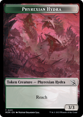 Monk // Phyrexian Hydra (11) Double-Sided Token [March of the Machine Tokens] | Cards and Coasters CA