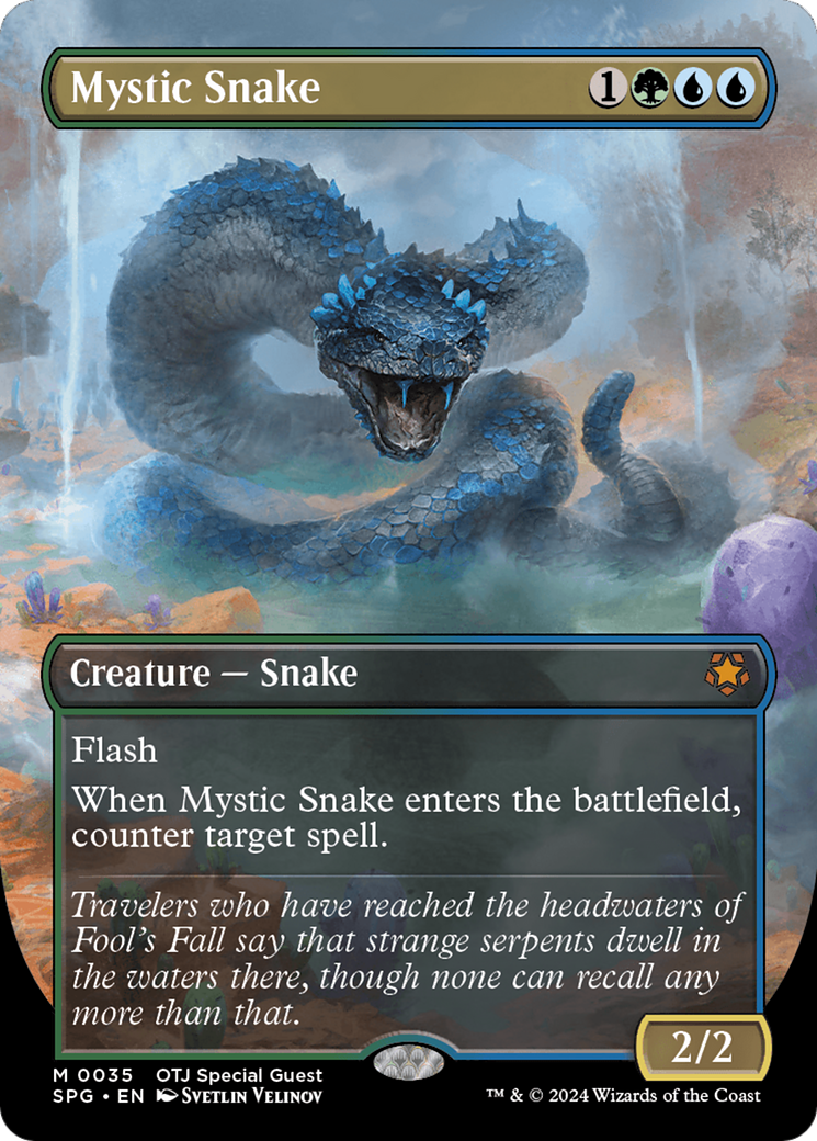 Mystic Snake (Borderless) [Outlaws of Thunder Junction Special Guests] | Cards and Coasters CA