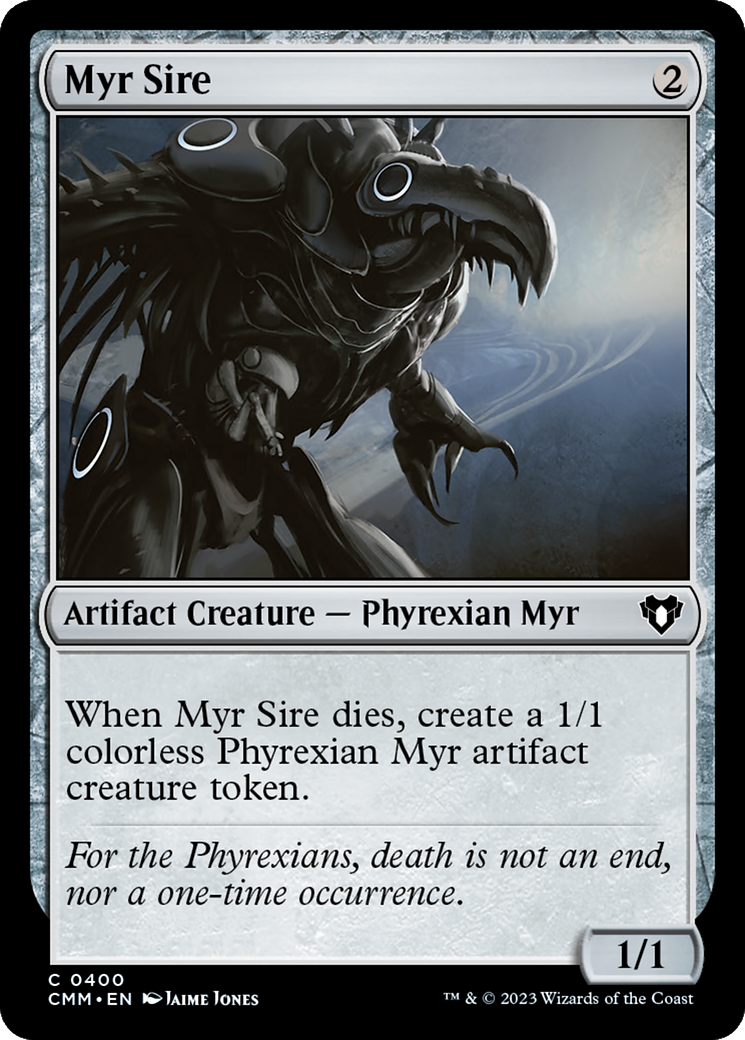 Myr Sire [Commander Masters] | Cards and Coasters CA