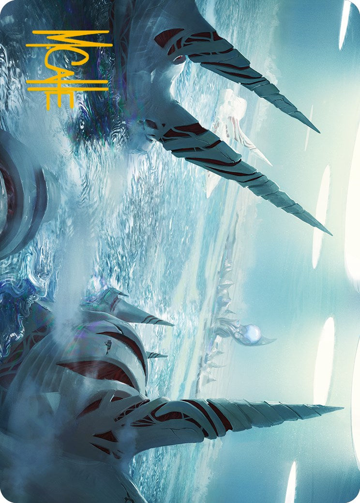 Seachrome Coast Art Card (Gold-Stamped Signature) [Phyrexia: All Will Be One Art Series] | Cards and Coasters CA