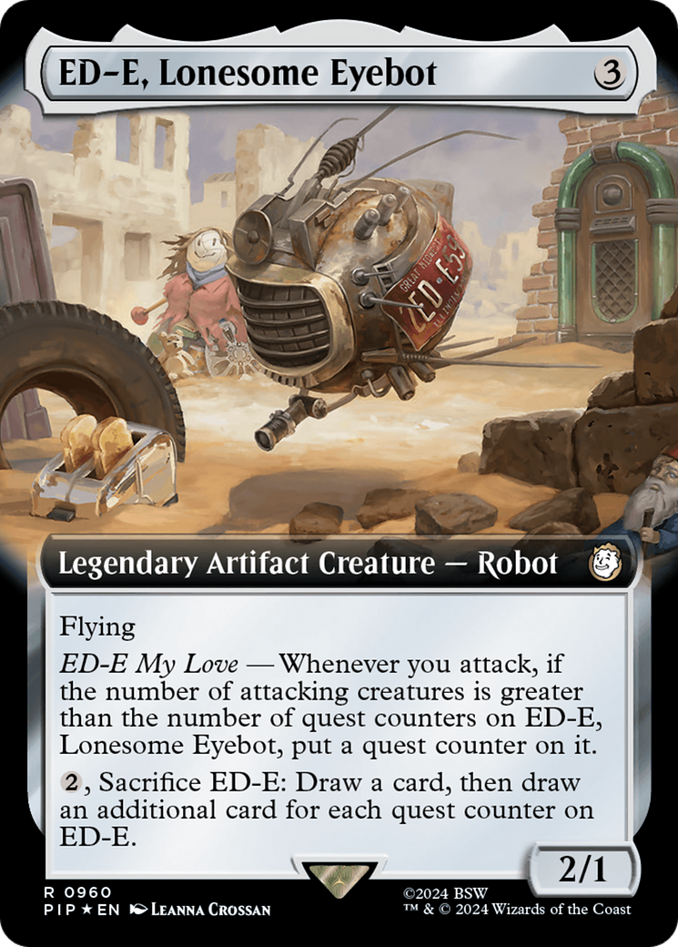 ED-E, Lonesome Eyebot (Extended Art) (Surge Foil) [Fallout] | Cards and Coasters CA