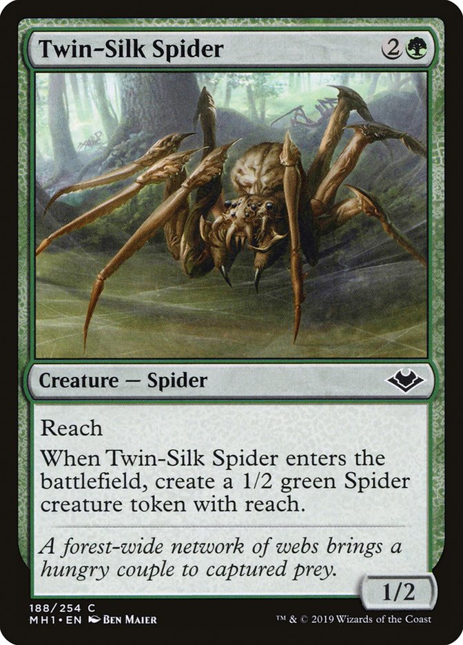 Twin-Silk Spider [Modern Horizons] | Cards and Coasters CA