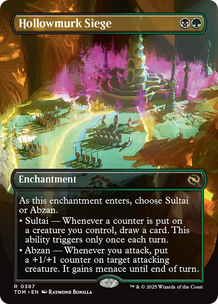 Hollowmurk Siege (Borderless) [Tarkir: Dragonstorm] | Cards and Coasters CA