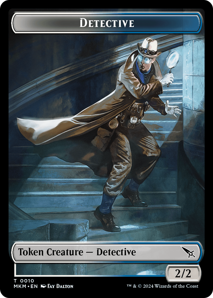 Detective // Voja Fenstalker Double-Sided Token [Murders at Karlov Manor Tokens] | Cards and Coasters CA
