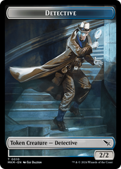 Detective // Bat Double-Sided Token [Murders at Karlov Manor Tokens] | Cards and Coasters CA