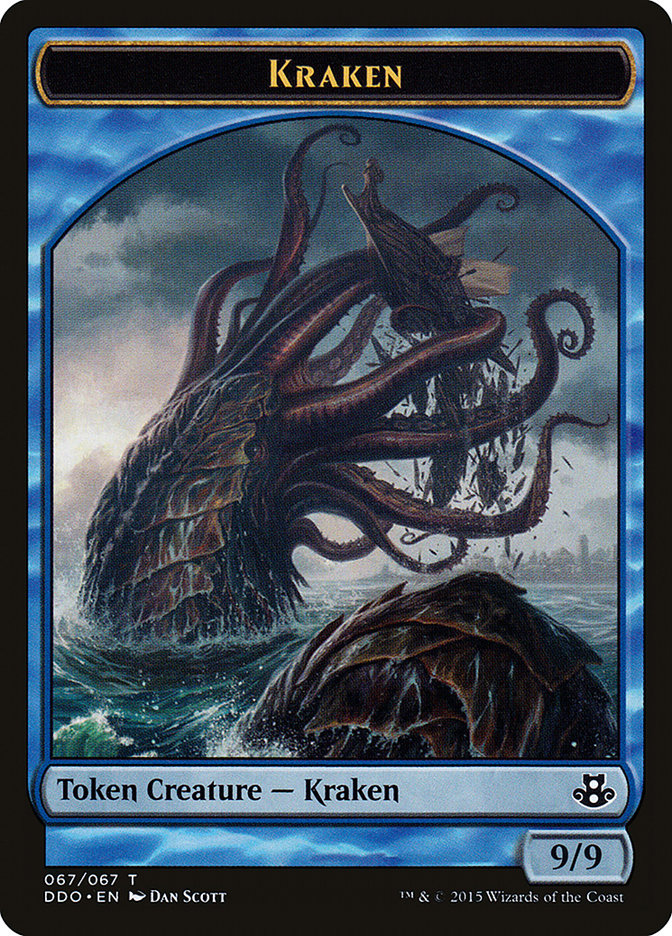 Kraken Token [Duel Decks: Elspeth vs. Kiora] | Cards and Coasters CA