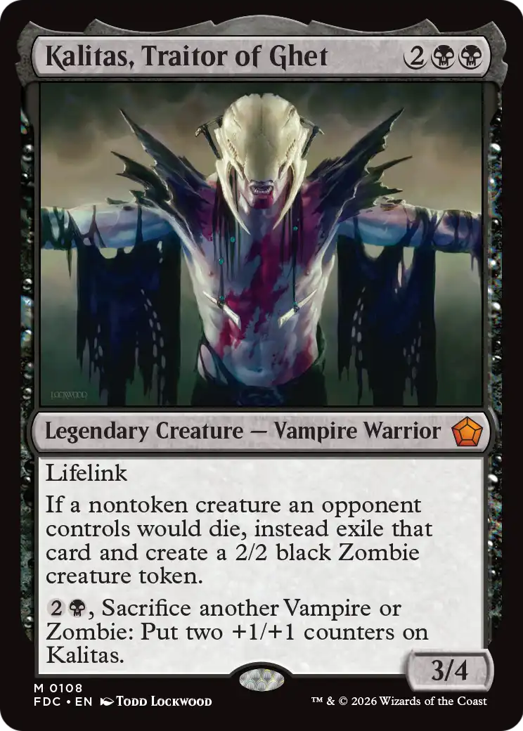 Kalitas, Traitor of Ghet [Foundations Commander] | Cards and Coasters CA