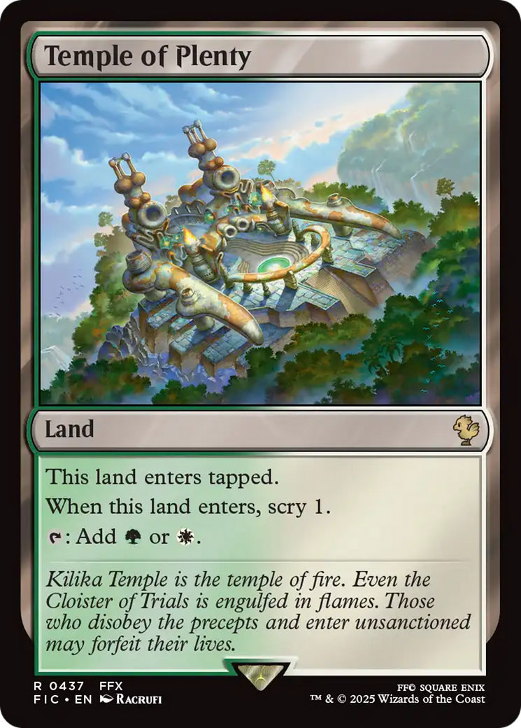 Temple of Plenty [FINAL FANTASY Commander] | Cards and Coasters CA