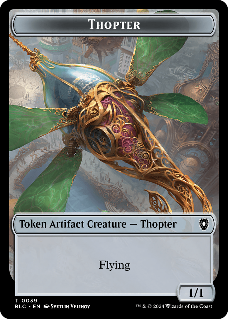 Goblin // Thopter Double-Sided Token [Bloomburrow Commander Tokens] | Cards and Coasters CA