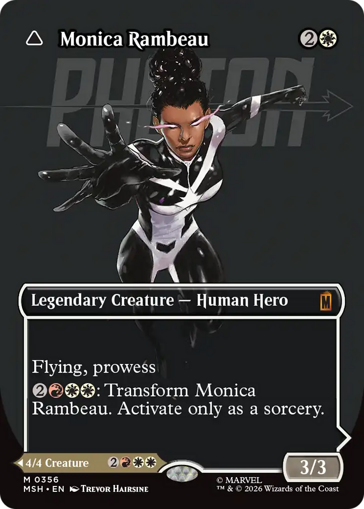 Monica Rambeau (Borderless) (0356) [Marvel Super Heroes] | Cards and Coasters CA