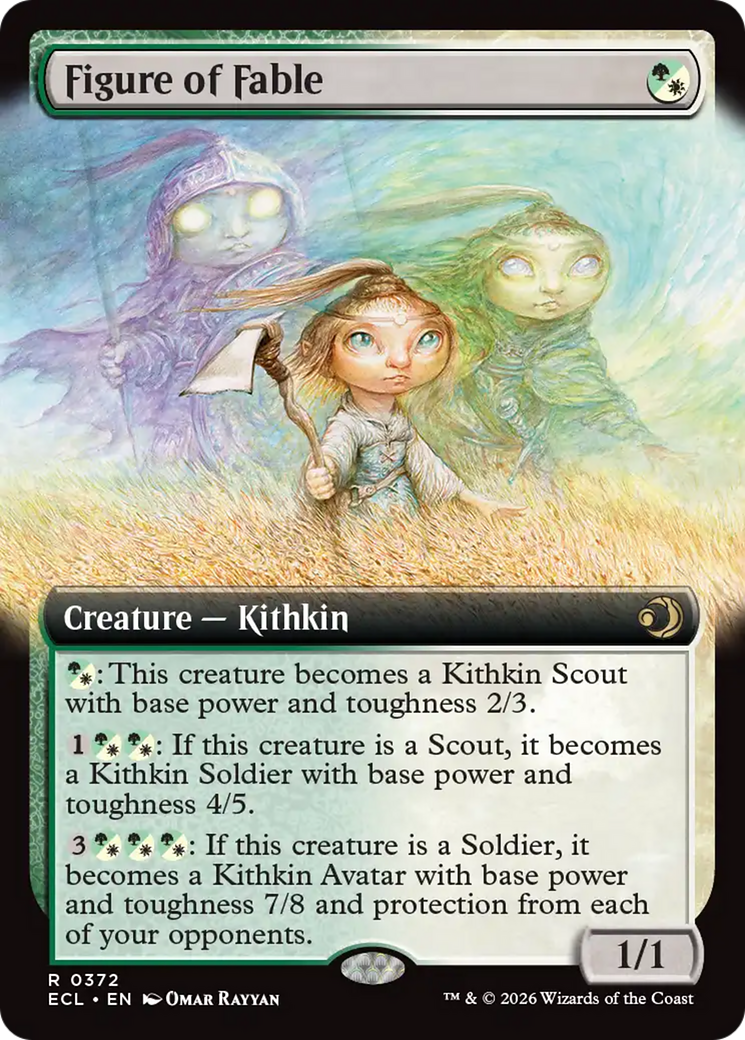 Figure of Fable (Extended Art) [Lorwyn Eclipsed] | Cards and Coasters CA