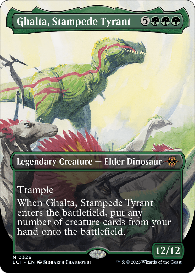 Ghalta, Stampede Tyrant (Borderless) [The Lost Caverns of Ixalan] | Cards and Coasters CA