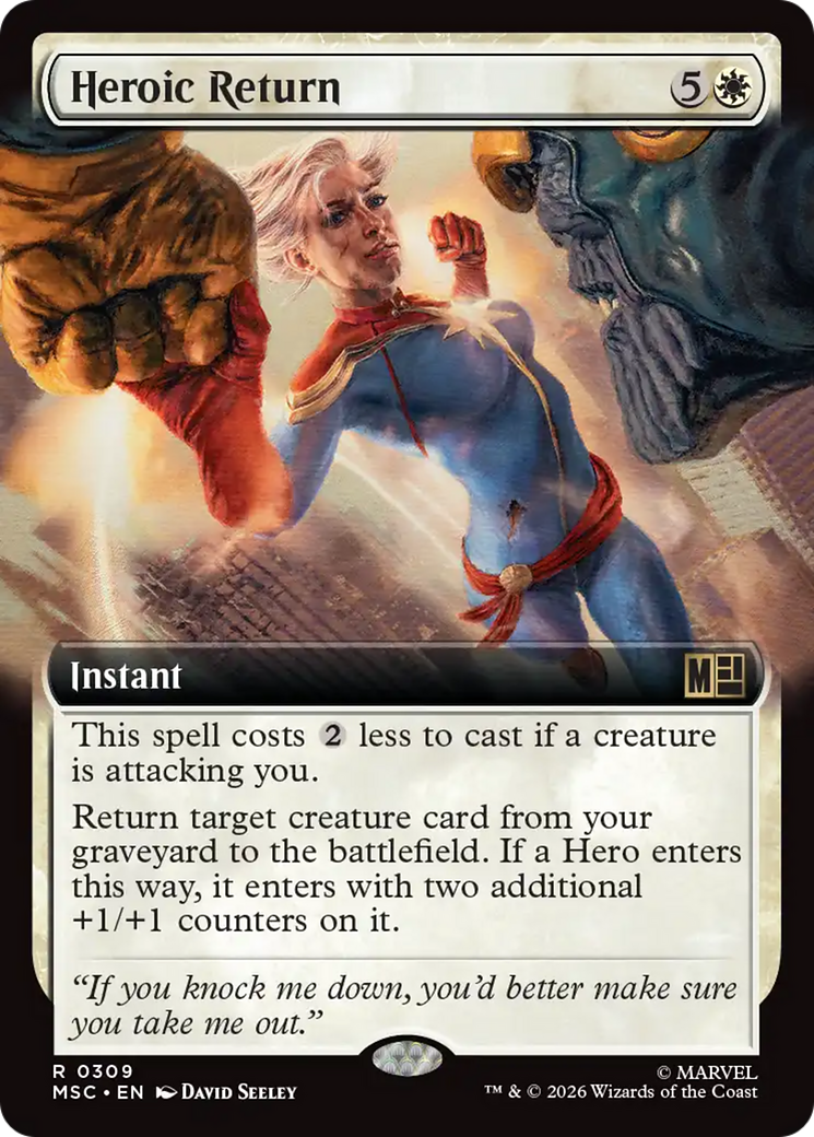 Heroic Return (Extended Art) [Marvel Super Heroes Commander] | Cards and Coasters CA