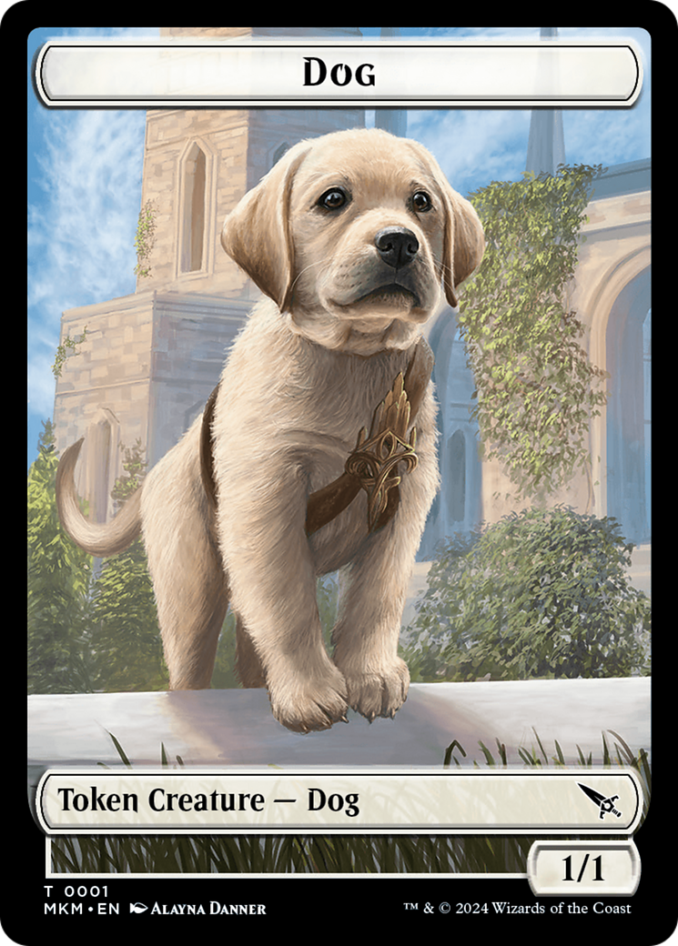 Detective // Dog Double-Sided Token [Murders at Karlov Manor Tokens] | Cards and Coasters CA