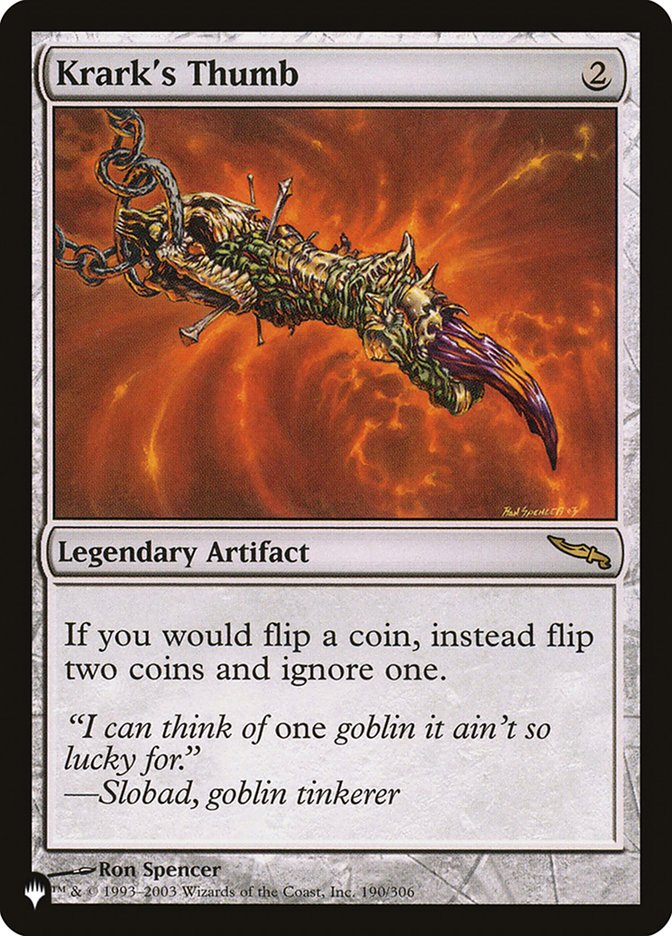 Krark's Thumb [The List] | Cards and Coasters CA