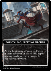 Bounty: Paq, Fleeting Filcher // Bounty Rules Double-Sided Token [Outlaws of Thunder Junction Commander Tokens] | Cards and Coasters CA