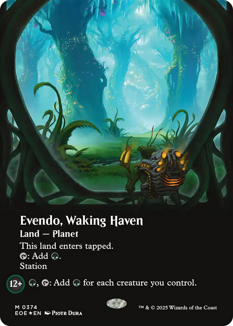 Evendo, Waking Haven (Borderless) (Galaxy Foil) [Edge of Eternities] | Cards and Coasters CA