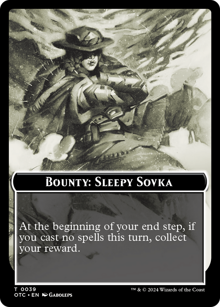 Bounty: Sleepy Sovka // Bounty Rules Double-Sided Token [Outlaws of Thunder Junction Commander Tokens] | Cards and Coasters CA