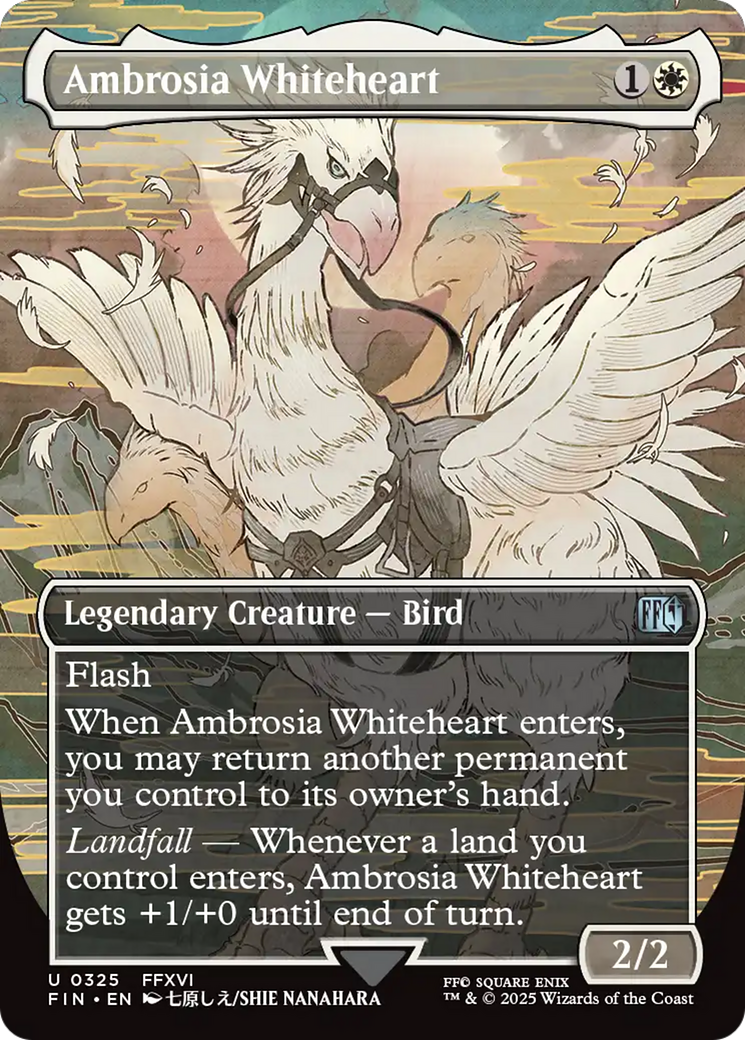 Ambrosia Whiteheart (Borderless) [FINAL FANTASY] | Cards and Coasters CA