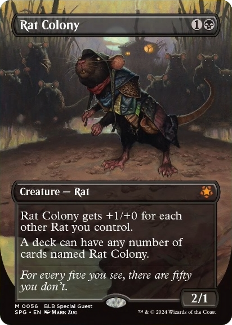 Rat Colony (Borderless) [Bloomburrow Special Guests] | Cards and Coasters CA