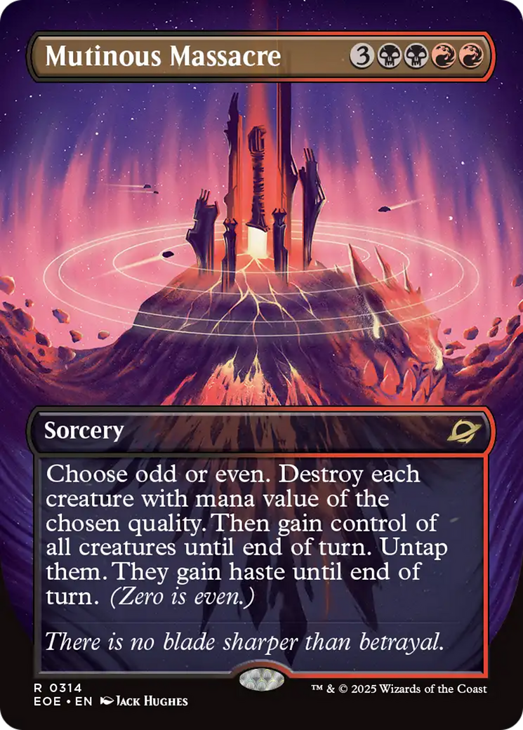 Mutinous Massacre (Borderless) [Edge of Eternities] | Cards and Coasters CA
