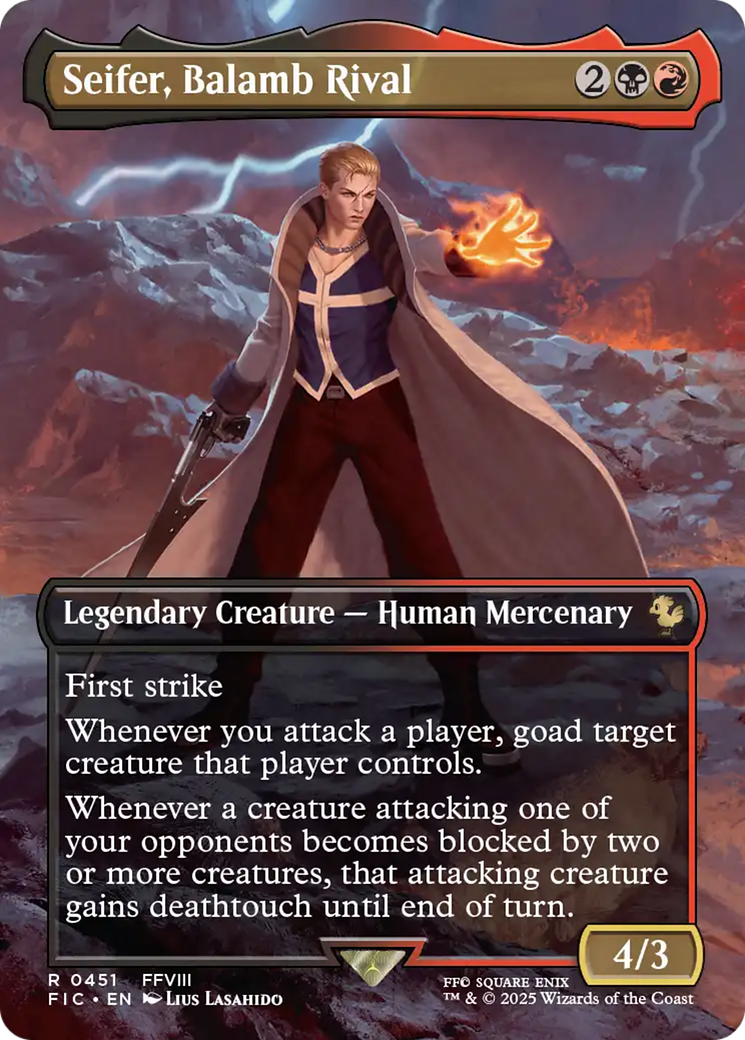 Seifer, Balamb Rival (Borderless) [FINAL FANTASY Commander] | Cards and Coasters CA