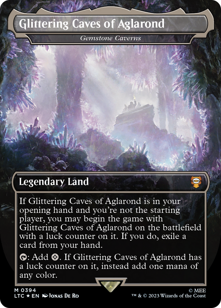 Glittering Caves of Aglarond - Gemstone Caverns (Surge Foil Realms and Relics) [The Lord of the Rings: Tales of Middle-Earth Commander] | Cards and Coasters CA