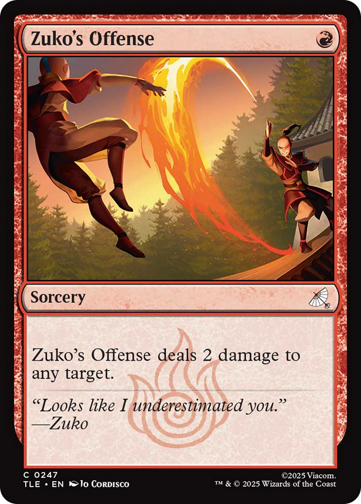 Zuko's Offense [Avatar: The Last Airbender: Eternal-Legal] | Cards and Coasters CA