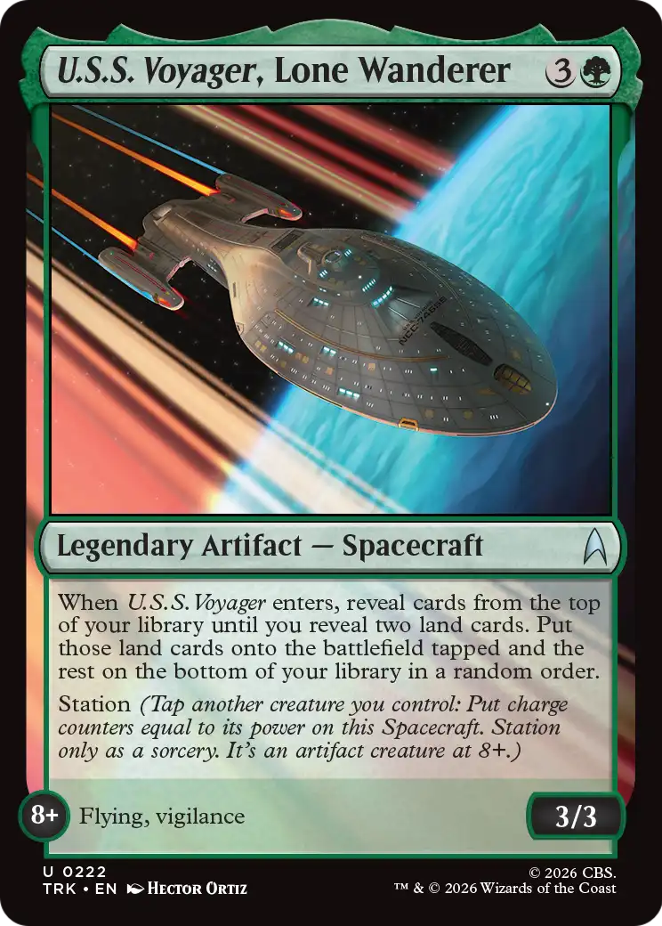 U.S.S. Voyager, Lone Wanderer [Star Trek] | Cards and Coasters CA