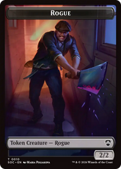 Spirit (0025) // Rogue Double-Sided Token [Secrets of Strixhaven Commander Tokens] | Cards and Coasters CA